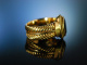 Antique Intaglio! Schwerer Ring Gold 750 antikes Achat Intaglio