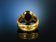 Antique Intaglio! Schwerer Ring Gold 750 antikes Achat Intaglio