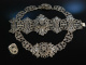 Neogotische Schönheit! Rares Trachten Schmuck Set Österreich um 1850 Kette Armband Ring Silber 835
