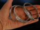 Vintage um 1955! Massive Statement Kette und Armband Silber 835