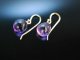 Funkelnde Tropfen! Ohrringe Amethyst Pendeloques Gold 585