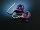 Funkelnde Tropfen! Ohrringe Amethyst Pendeloques Gold 585