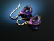 Funkelnde Tropfen! Ohrringe Amethyst Pendeloques Gold 585