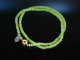 Feines Grn! Wundervolle Peridot Kette Silber 925 vergoldet