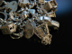 Very big Charm Bracelet! Schweres Bettelarmband Silber 925 London um 1970 viele bewegliche Charms