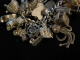 Very big Charm Bracelet! Schweres Bettelarmband Silber 925 London um 1970 viele bewegliche Charms