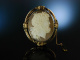 Italien um 1840! Feinste Zeus Kamee Gemmen Brosche Schaum Gold 585 rare antique cameo