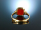 Für Damen! Antiker Familien Wappen oder Siegel Ring Gold 585 Karneol ungraviert