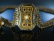 Vom Tegernsee um 1980! Trachtenschmuck Set aus Kropfkette Armband Ohrclipsen Ring Silber vergoldet Granat