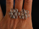 Flower Earrings! Ohrringe Silber 925 rosé vergoldet Blue Topas Italian Style