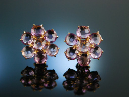 Flower Earrings! Ohrringe Silber 925 vergoldet Amethyst...