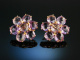 Flower Earrings! Ohrringe Silber 925 vergoldet Amethyst Italian Style