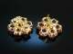 Flower Earrings! Ohrringe Silber 925 vergoldet Amethyst Italian Style