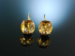 Stylish Earrings! Ohrringe Silber 925 vergoldet Citrine...