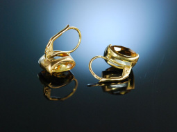 Stylish Earrings! Ohrringe Silber 925 vergoldet Citrine Italian Style