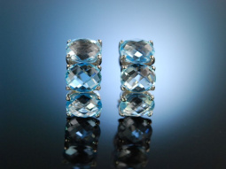 Earrings from Italy! Elegante Ohrringe Silber 925 Blau Topas