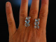 Earrings from Italy! Elegante Ohrringe Silber 925 rosé vergoldet Blau Topas