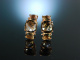 Earrings from Italy! Elegante Ohrringe Silber 925 ros&eacute; vergoldet Smoky Quarz