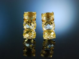 Earrings from Italy! Elegante Ohrringe Silber 925 vergoldet Lemon Citrin