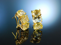 Earrings from Italy! Elegante Ohrringe Silber 925 vergoldet Lemon Citrin