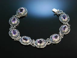 Zartes Violett zur Tracht! Armband Silber 800 Amethyst...