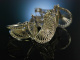 Vintage Chic! Besondere F&auml;cher Kette Silber 835 Frankfurt um 1960