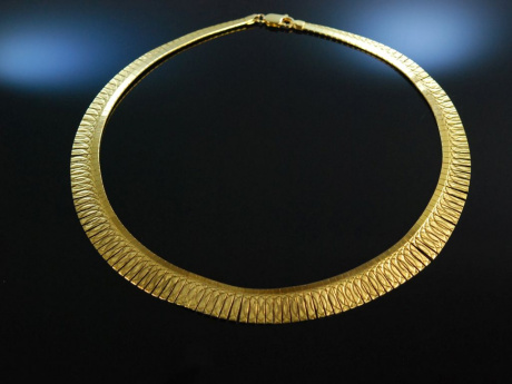 Italian Cleopatra Style! Vintage Collier Silber 925 vergoldet um 1965