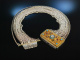 Traditionell zur Tracht! Historische Kropfkette 12reihig Silber vergoldet &Ouml;sterreich um 1850