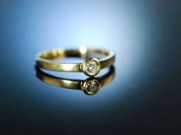 Say yes! Solit&auml;r Brillant Verlobungs Ring Gold 585 Diamant 0,1 ct