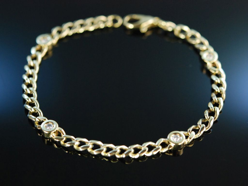 Panzer 585 Brillanten € Gold 0,4 ct, Diamond Armband Bracelet! 1.299,00