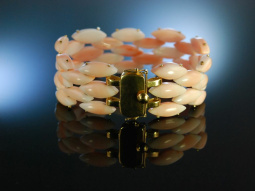 Finest Angel Skin! Traum Armband Engelshaut Koralle Gold 750