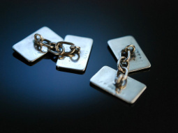 Herz Ass! Manschettenkn&ouml;pfe Cufflinks Poker Spielkarten Silber 925 London um 1980