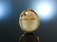 Frankreich um 1850! Exquisite Venus Hard Stone Cameo Achat Kamee Gold 750