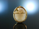 Frankreich um 1850! Exquisite Venus Hard Stone Cameo Achat Kamee Gold 750