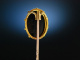 England um 1840! Reversnadel Stick Pin Gold 15 ct Achat Kamee Hardstone im Originaletui