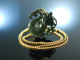 Lucky Dragon! Jade Drachen Anh&auml;nger Pendant mit langer Kette Silber 925 vergoldet