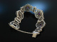 Zur Tracht! Wundervolles Perlen Amethyst Armband Silber 825  um 1950