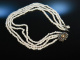Wien um 1990! Wunderschöne Trachten Kropf Kette 4reihig Silber 835 Perlen Granat