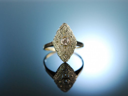 True love! Antiker Art Deco Diamant Verlobungs Ring Gold...