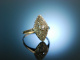 True love! Antiker Art Deco Diamant Verlobungs Ring Gold 585 um 1925