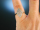 True love! Antiker Art Deco Diamant Verlobungs Ring Gold 585 um 1925
