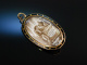 Antique Mourning Brooch! Trauer Sepia Brosche Gold 585 England um 1790