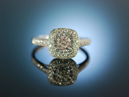 True Love! Verlobungs Ring Wei&szlig; Gold 750 Brillanten