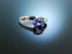 Sag ja! Verlobungs Engagement Ring Wei Gold 750 Tansanit Brillanten
