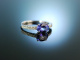 Sag ja! Verlobungs Engagement Ring Wei Gold 750 Tansanit Brillanten
