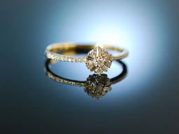 So sweet! Sch&ouml;ner klassischer Verlobungs Engagement Ring Gold 750 Brillanten