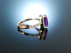 Lovely Violett! Traumhafter Ring Rosé Gold 750 Amethyst Brillanten