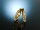 Sparkling Earrings! Wundervolle ovale Creolen Gold 750 Brillanten 1,2 ct