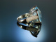 Bright Blue Topaz! Sensationeller Ring Gold 750 Blau Topas Brillanten 0,9 ct