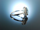Himmel der Liebe! Verlobungs Engagement Ring Weiß Gold 750 Topas Brillanten